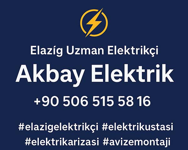 elazığ elektrikçi ustası